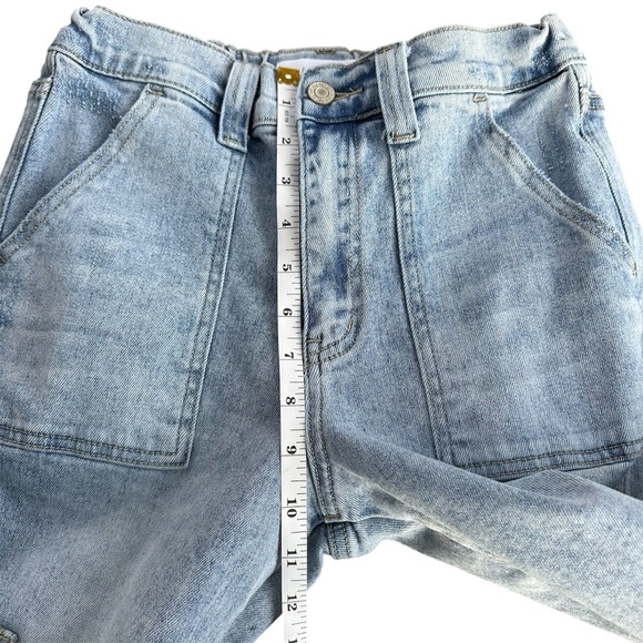 Vervet Flying Monkey Super High Rise Devin Cargo Dad Jeans Light Wash 26 T5926 - Picture 7 of 11